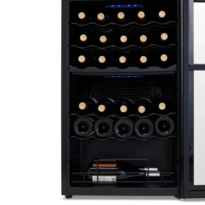 33 Bottle and 33 Can Single Zone Free Standing Wine Refrigerator | Fridge.com