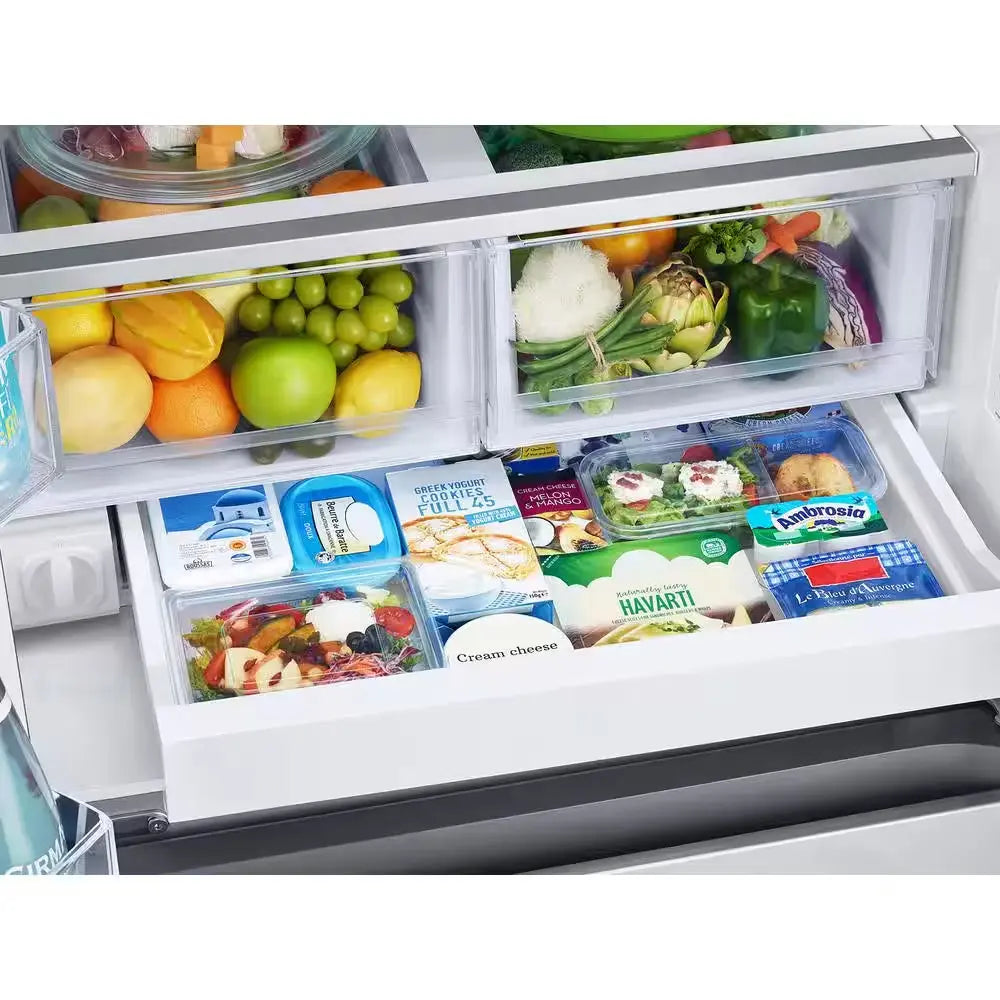 33 In. W 24.5 Cu. Ft. 3-Door French Door Smart Refrigerator in Stainless Steel with Dual Icemaker | Fridge.com