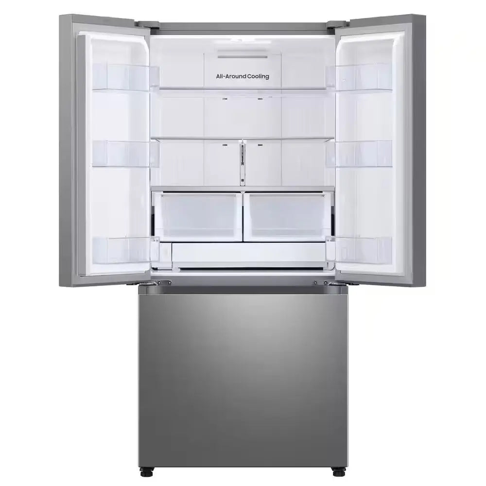 33 In. W 24.5 Cu. Ft. 3-Door French Door Smart Refrigerator in Stainless Steel with Dual Icemaker | Fridge.com