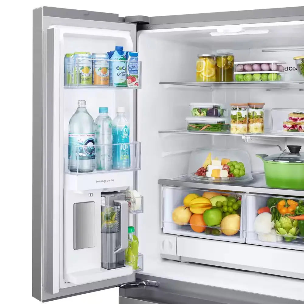 33 In. W 25 Cu. Ft. 3-Door French Door Smart Refrigerator in Stainless Steel with Beverage Center and Dual Ice | Fridge.com