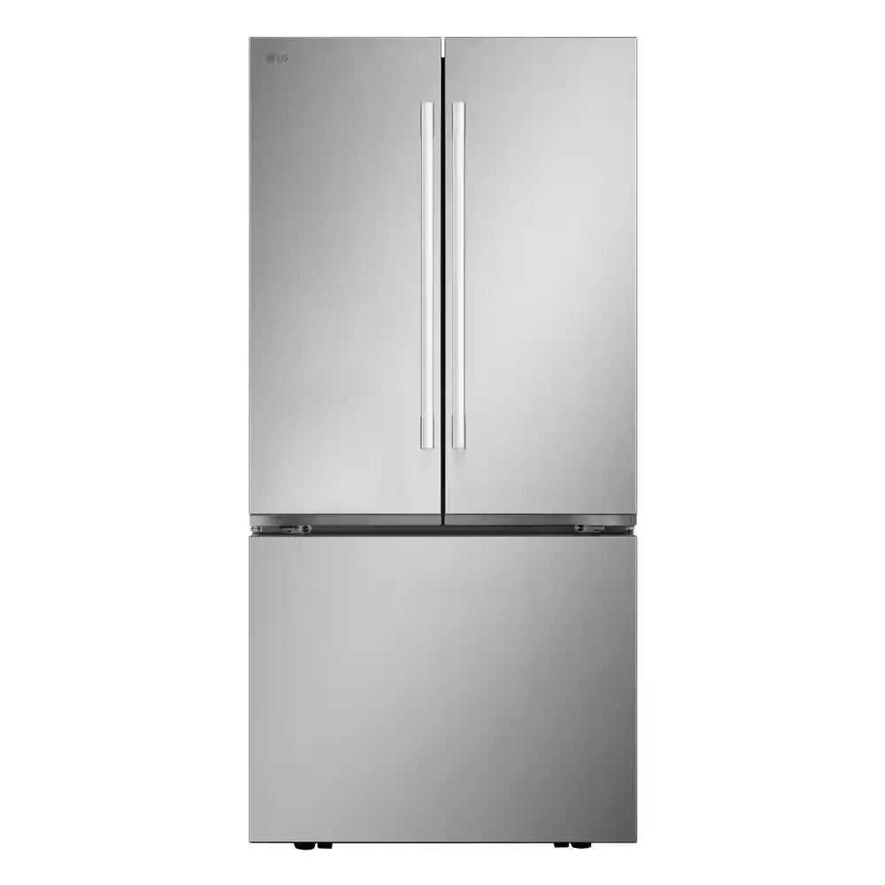 33 In. W 25 Cu. Ft. SMART Standard Depth French Door Refrigerator in Print Proof Stainless Steel | Fridge.com