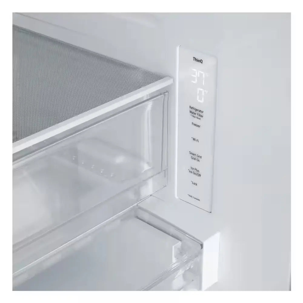 33 In. W 25 Cu. Ft. SMART Standard Depth French Door Refrigerator in Print Proof Stainless Steel | Fridge.com