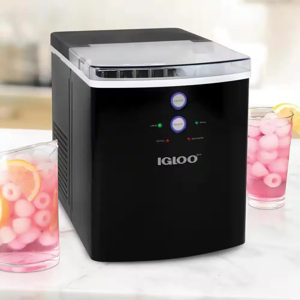 33 Lb. Portable Ice Maker in Black | Fridge.com