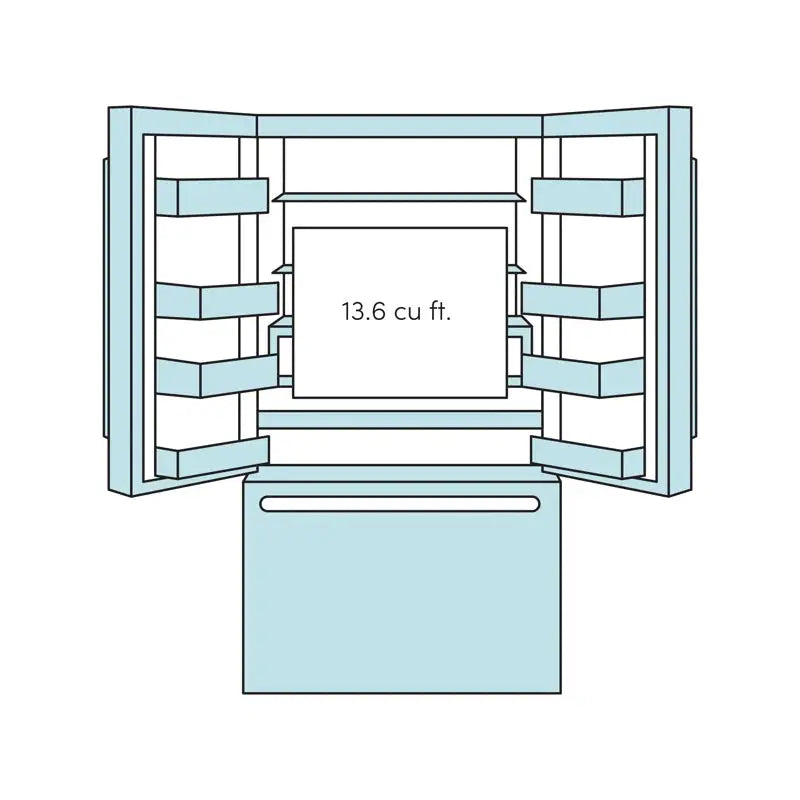 33" Counter Depth French Door 18.6 Cu. Ft. Smart ENERGY STAR Refrigerator | Fridge.com