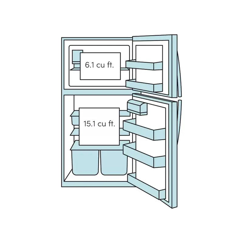 33" Energy Star® Top-Freezer 21.2 Cu. Ft. Refrigerator | Fridge.com