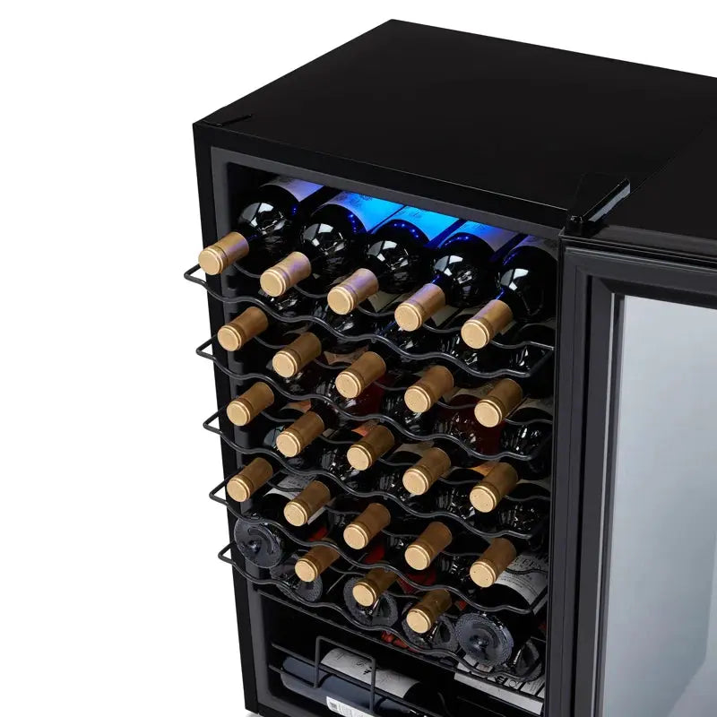 34 Bottle and 24 Can Single Zone Freestanding Wine Refrigerator | Fridge.com