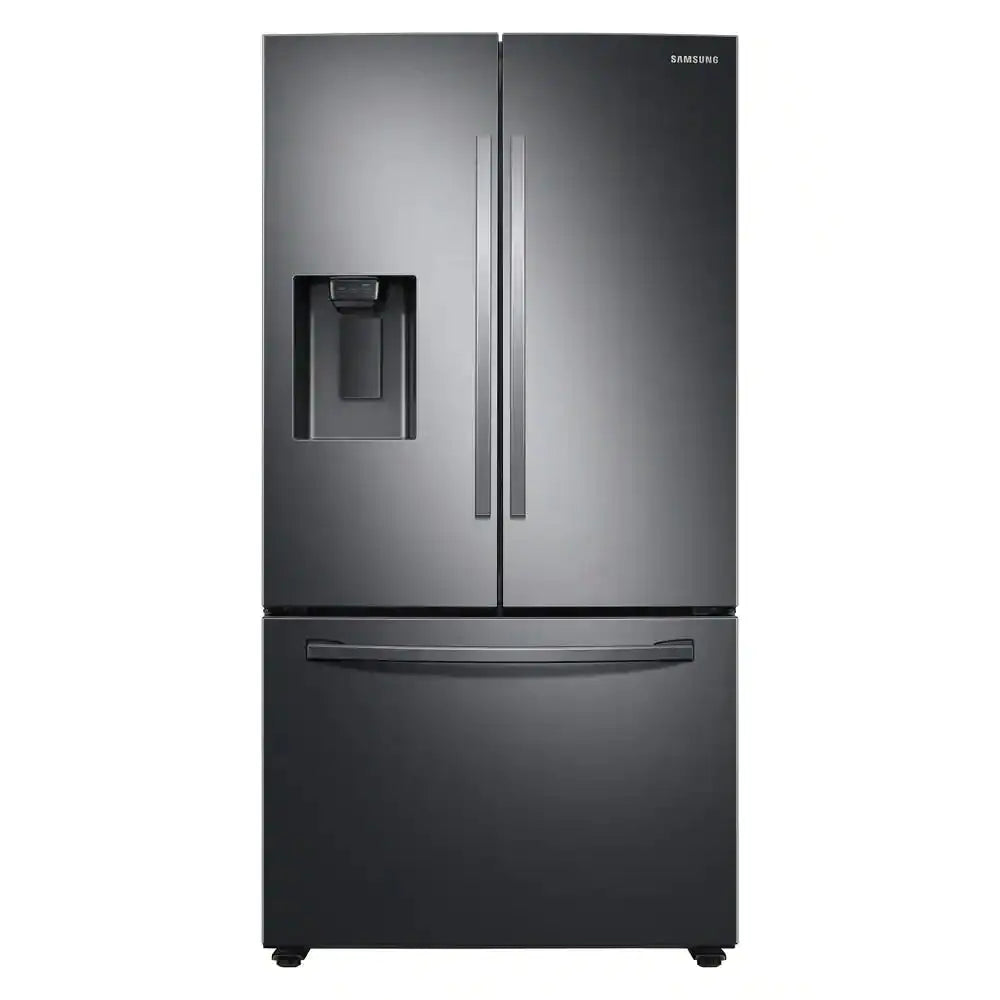 35.75 In. W 27 Cu. Ft. 3-Door French Door Refrigerator in Fingerprint Resistant Black Stainless Steel, Standard Depth | Fridge.com