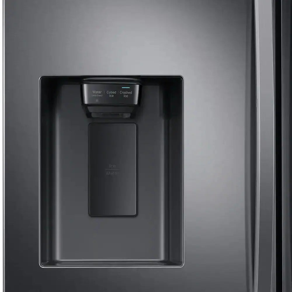 35.75 In. W 27 Cu. Ft. 3-Door French Door Refrigerator in Fingerprint Resistant Black Stainless Steel, Standard Depth | Fridge.com