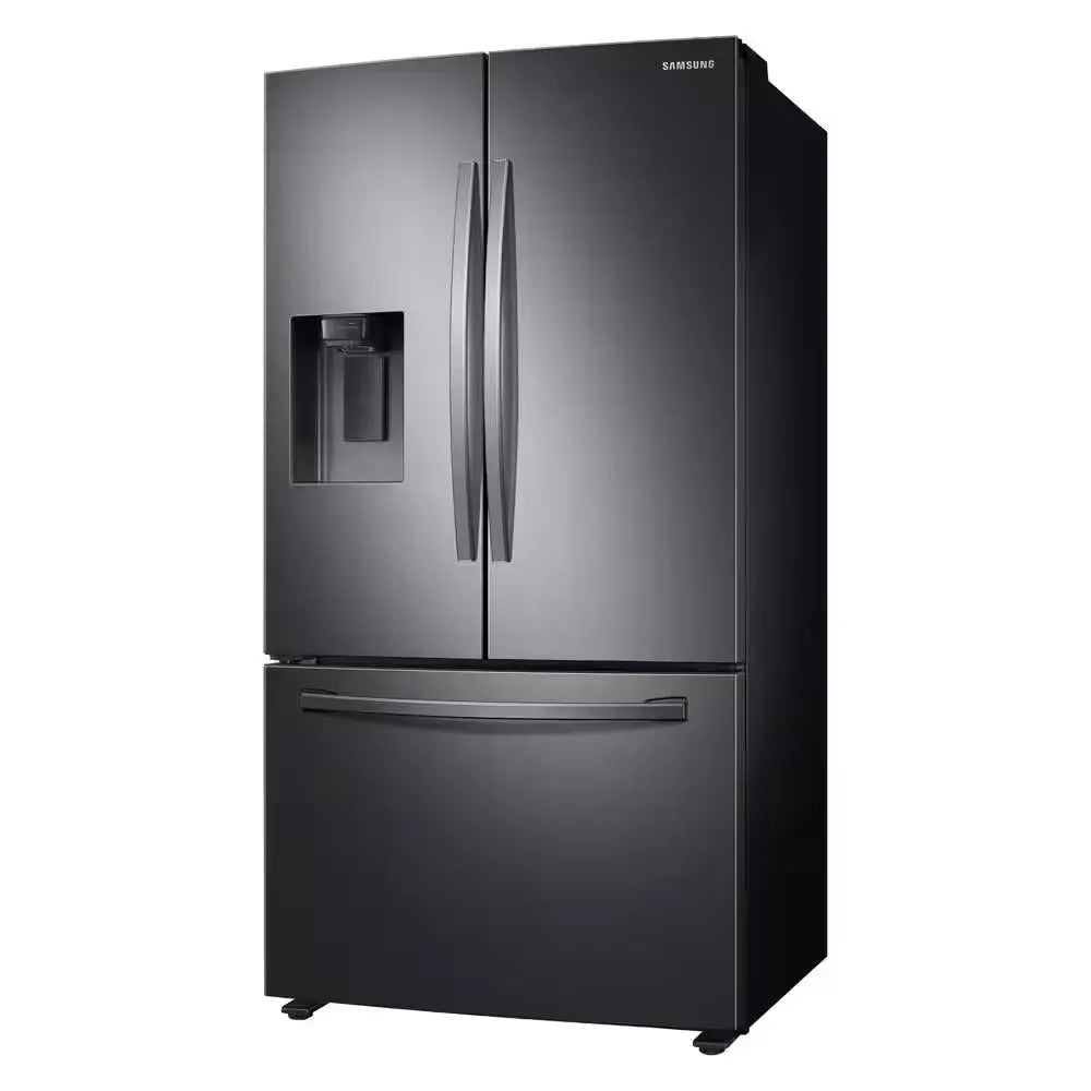 35.75 In. W 27 Cu. Ft. 3-Door French Door Refrigerator in Fingerprint Resistant Black Stainless Steel, Standard Depth | Fridge.com