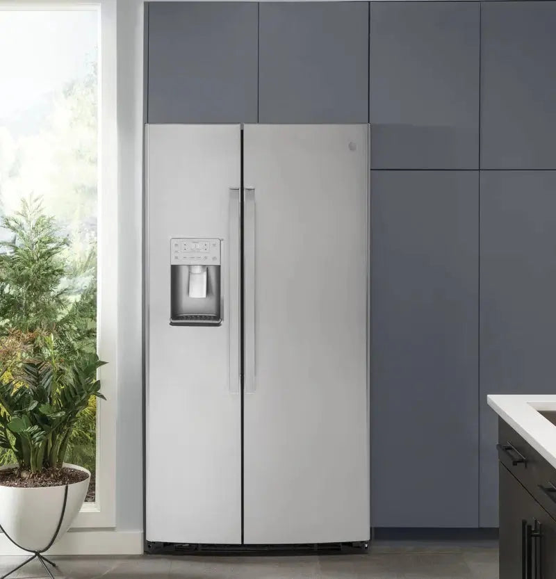 35.75" Counter Depth Side by Side 21.9 Cu. Ft. Refrigerator with Fingerprint Resistant Finish | Fridge.com