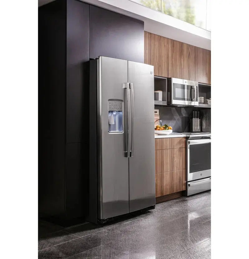 35.75" Counter Depth Side by Side 21.9 Cu. Ft. Refrigerator with Fingerprint Resistant Finish | Fridge.com