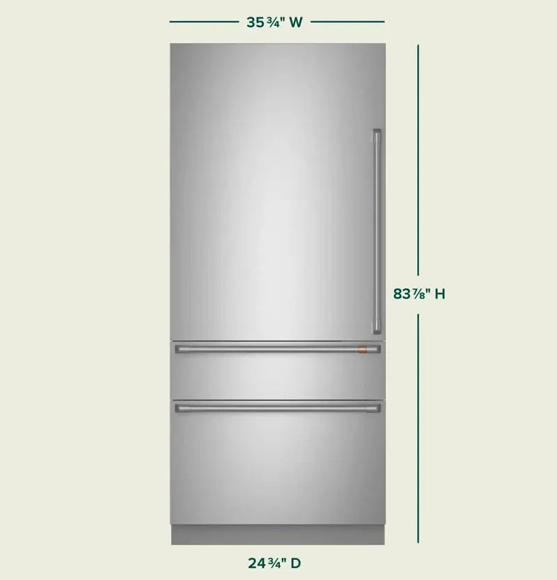 35.75" Integrated Bottom-Freezer Refrigerator | Fridge.com