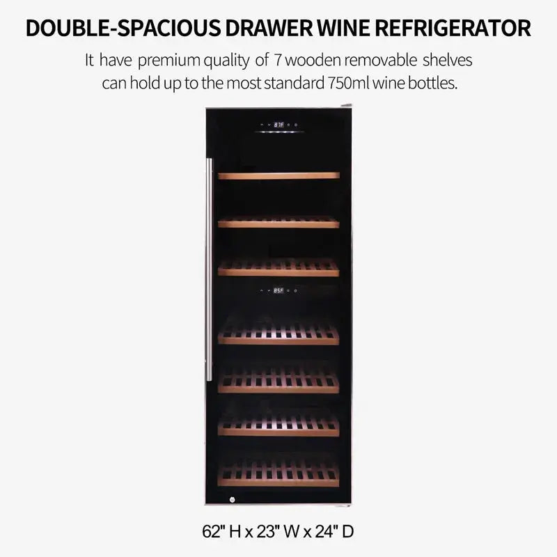 126 Bottles Wine Cooler Dual Zone 23" Width 12 Cu.Ft. / 350 L | Fridge.com