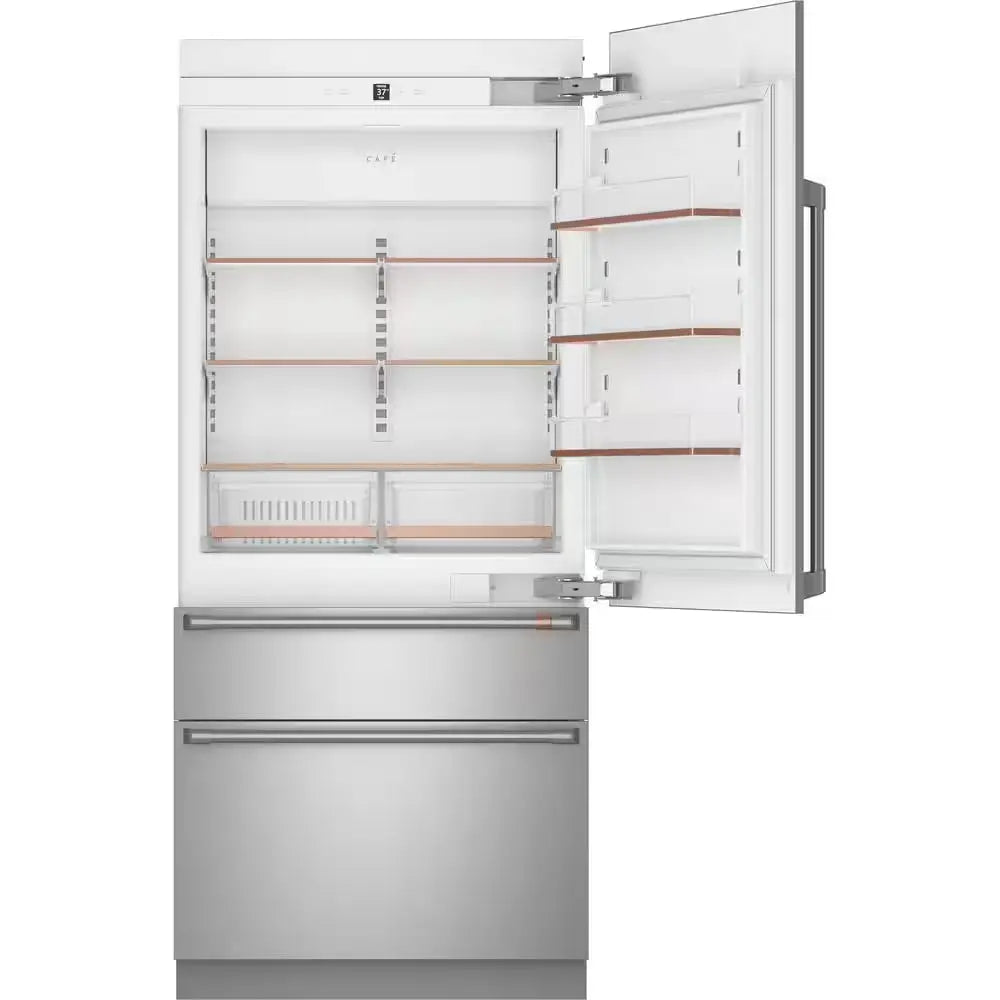 36 In. 20.1 Cu. Ft. Built-In Bottom Freezer Refrigerator in Stainless Steel with Convertible Middle Drawer, RH Swing | Fridge.com