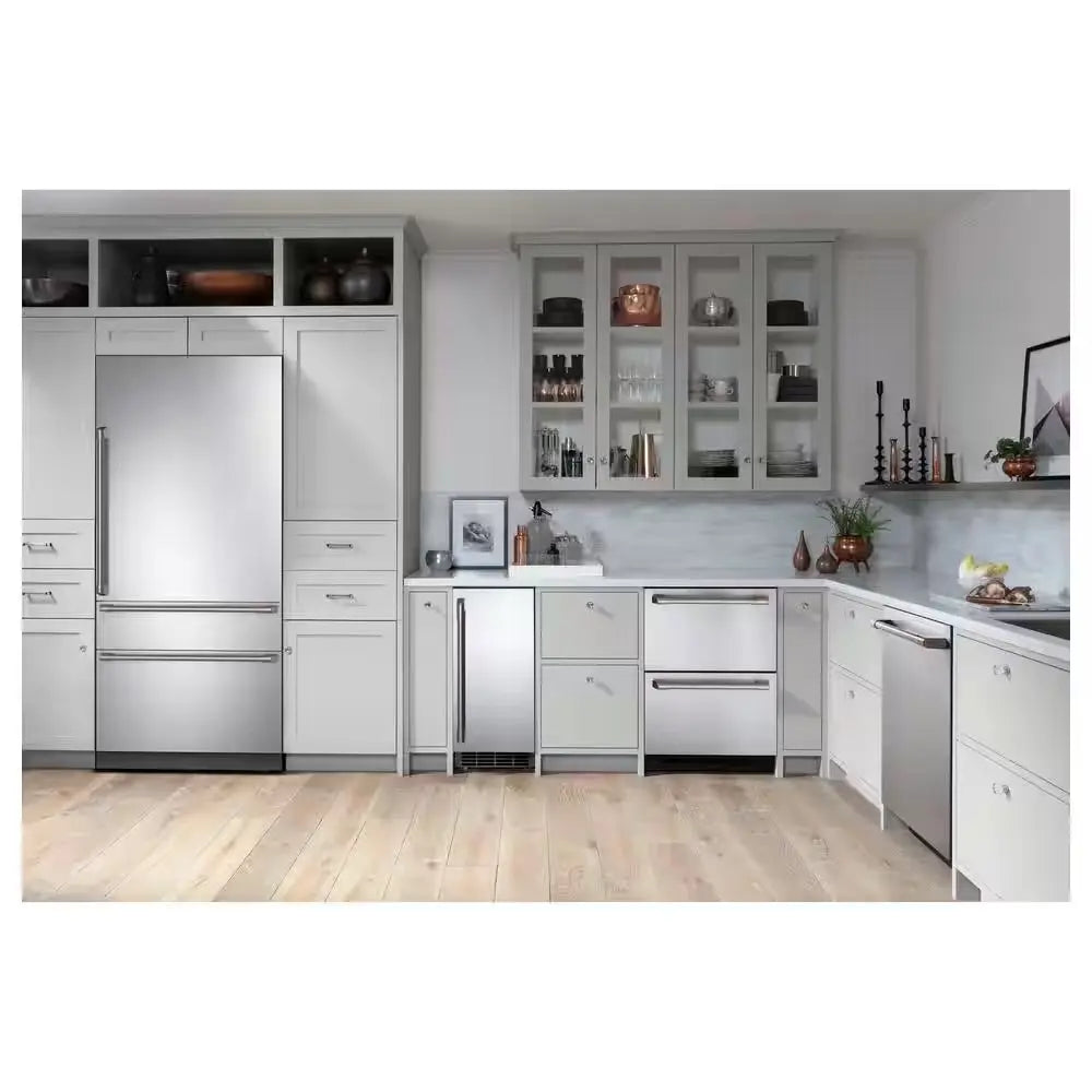 36 In. 20.1 Cu. Ft. Built-In Bottom Freezer Refrigerator in Stainless Steel with Convertible Middle Drawer, RH Swing | Fridge.com