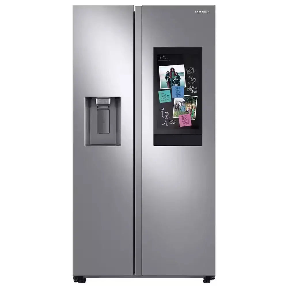 36 In. 21.5 Cu. Ft. Smart Side by Side Refrigerator with Family Hub in Stainless Steel, Counter Depth | Fridge.com