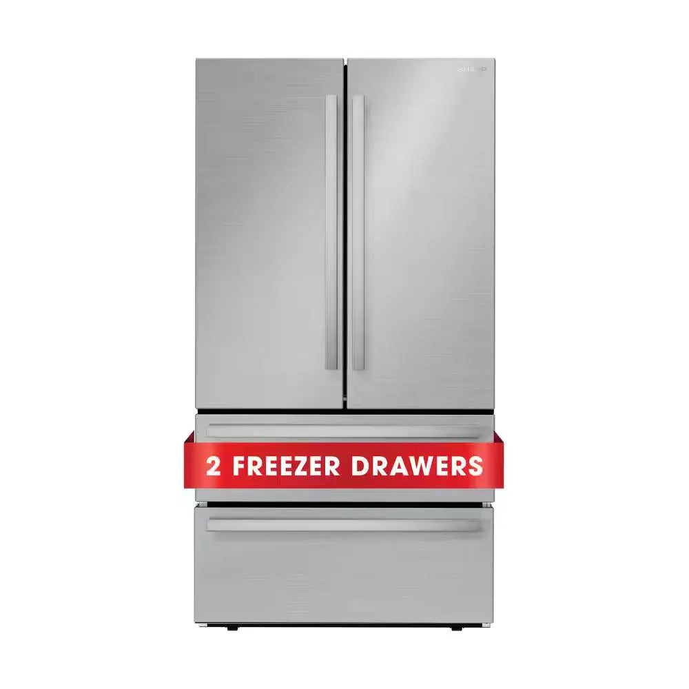 36 In. 22.5 Cu Ft Counter-Depth French Door Refrigerator in Stainless Steel | Fridge.com