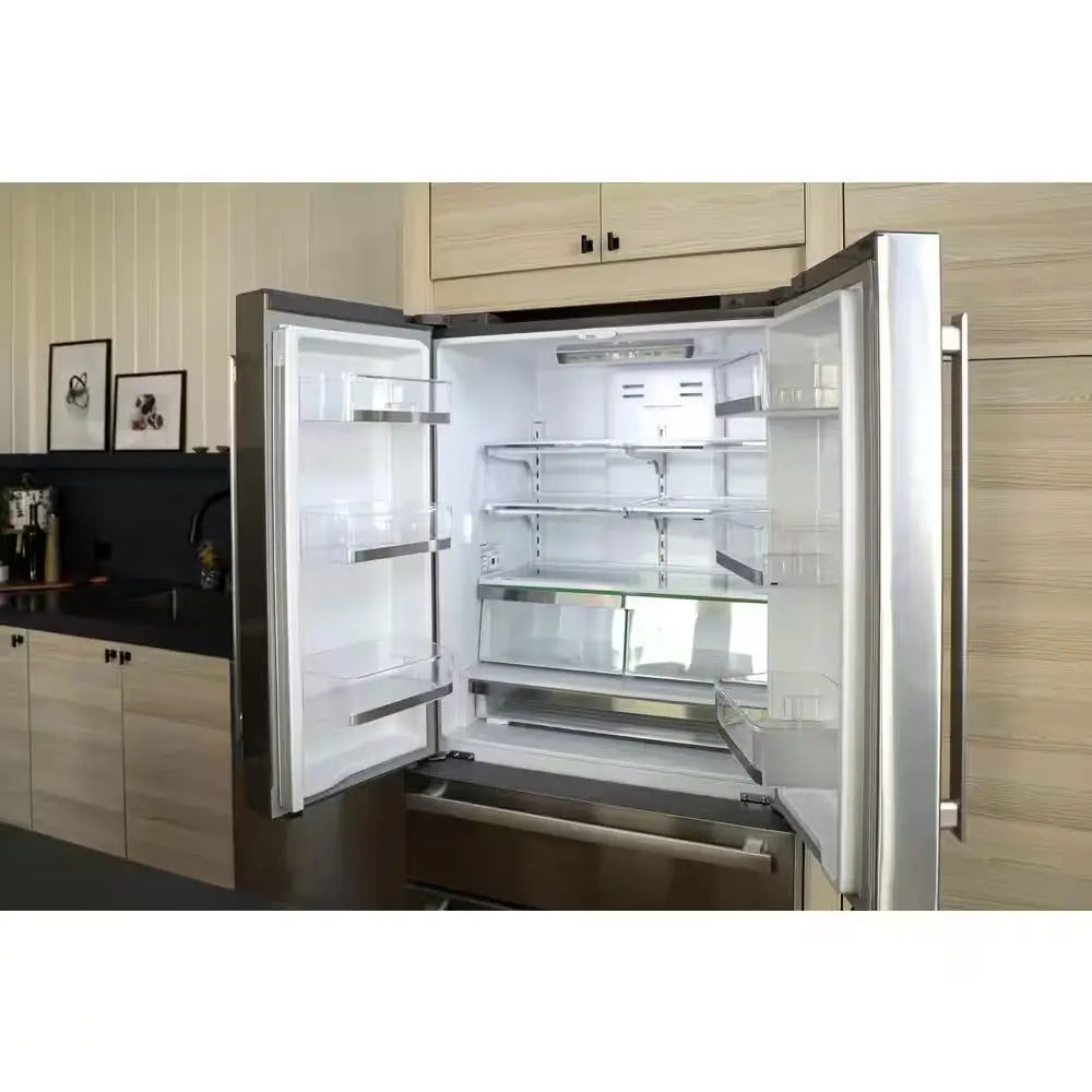 36 In. 22.5 Cu Ft Counter-Depth French Door Refrigerator in Stainless Steel | Fridge.com