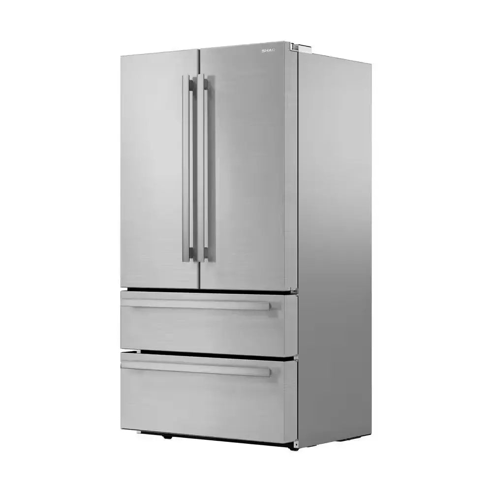 36 In. 22.5 Cu Ft Counter-Depth French Door Refrigerator in Stainless Steel | Fridge.com