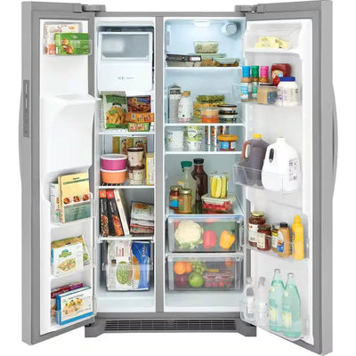 36 In. 25.6 Cu. Ft. Side by Side Refrigerator in Stainless Steel, Standard Depth | Fridge.com