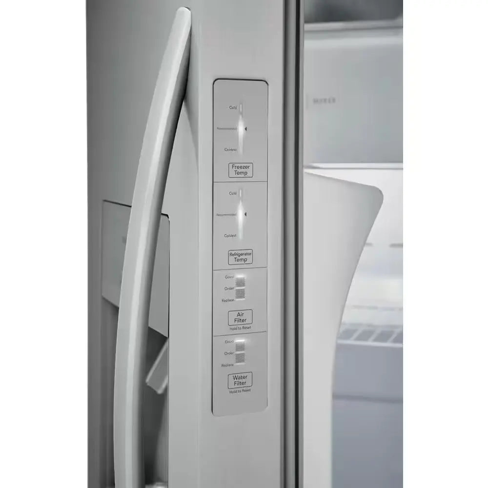 36 In. 25.6 Cu. Ft. Side by Side Refrigerator in Stainless Steel, Standard Depth | Fridge.com