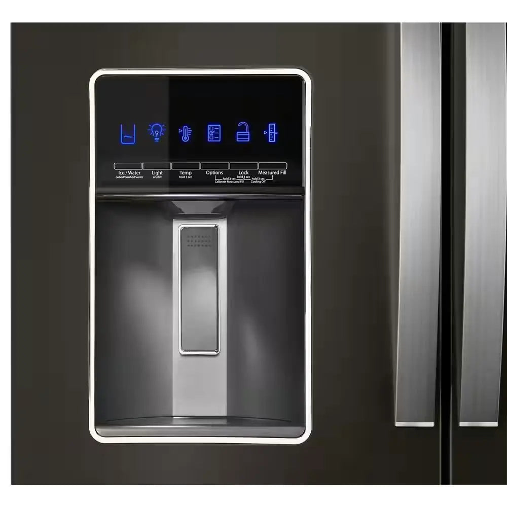 36 In. 26 Cu. Ft. Standard Depth French Door Refrigerator in Fingerprint Resistant Black Stainless with Triple Crisper | Fridge.com