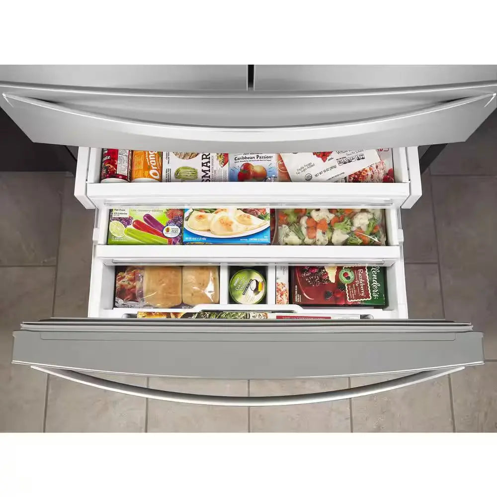 36 In. 26 Cu. Ft. Standard Depth French Door Refrigerator in Fingerprint Resistant Stainless Steel with Triple Crisper | Fridge.com