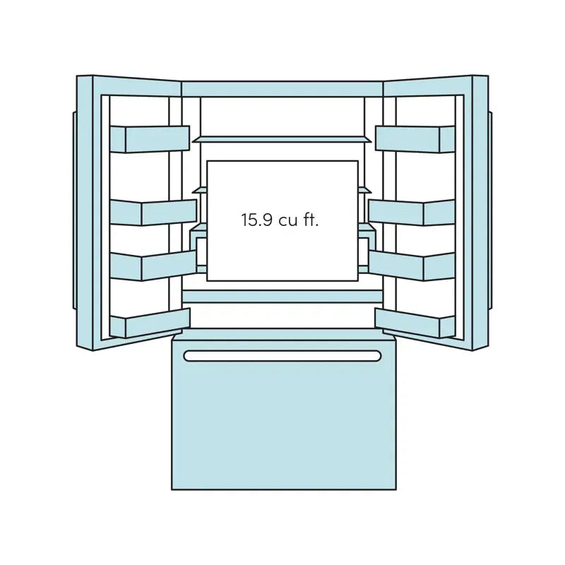 36" Counter Depth French Door 23.1 Cu. Ft. Energy Star Refrigerator | Fridge.com