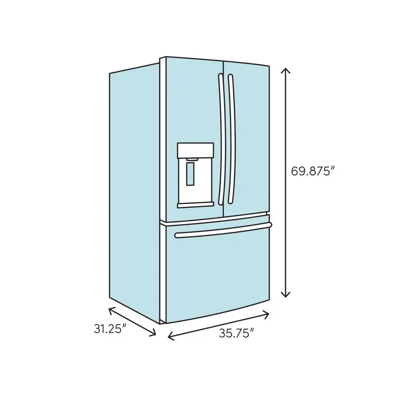 36" Counter Depth French Door 23.1 Cu. Ft. Energy Star Refrigerator | Fridge.com