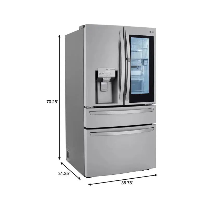 36" Counter Depth French Door Refrigerator 23 Cu. Ft. Smart Refrigerator | Fridge.com