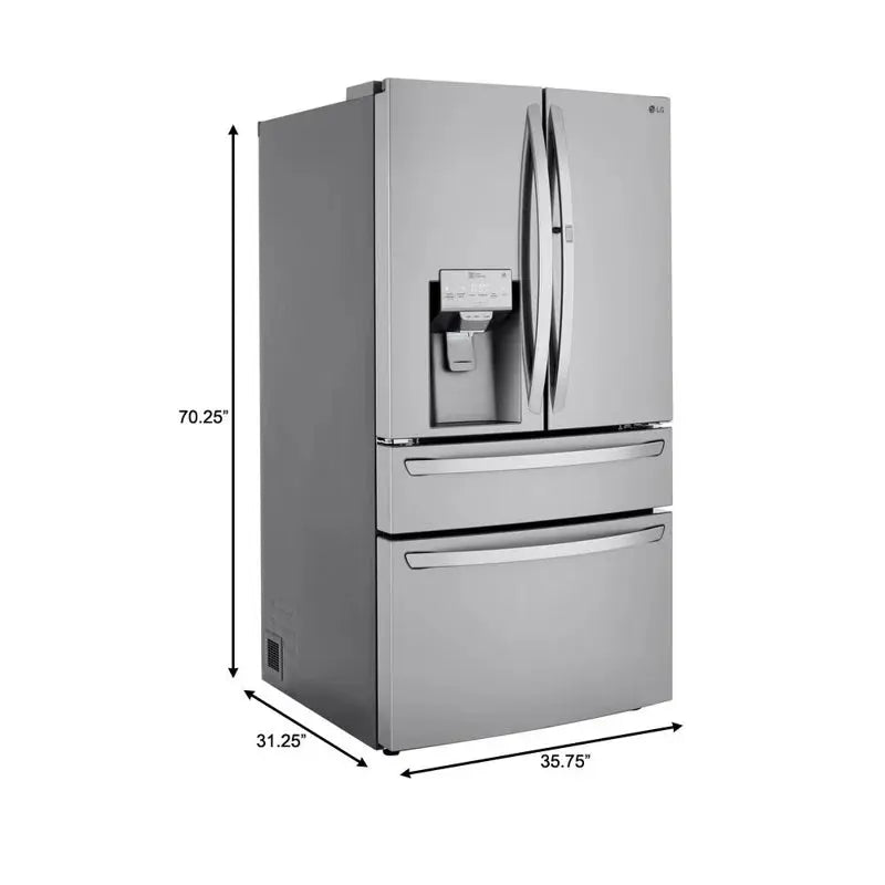 36" Counter Depth French Door Refrigerator 23 Cu. Ft. Smart Refrigerator | Fridge.com