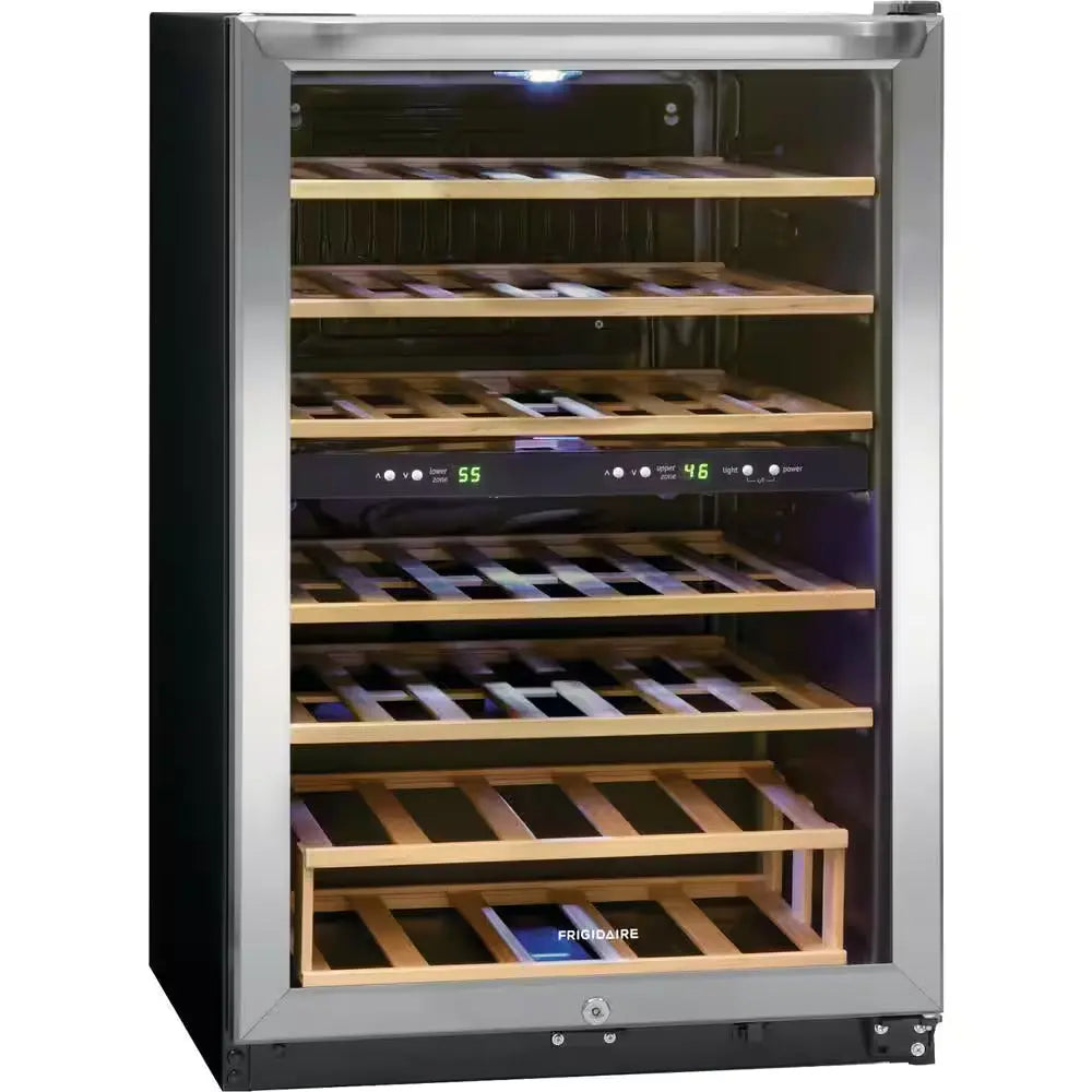 38-Bottle Wine Cooler with 2 Temperature Zones in Stainless Steel | Fridge.com