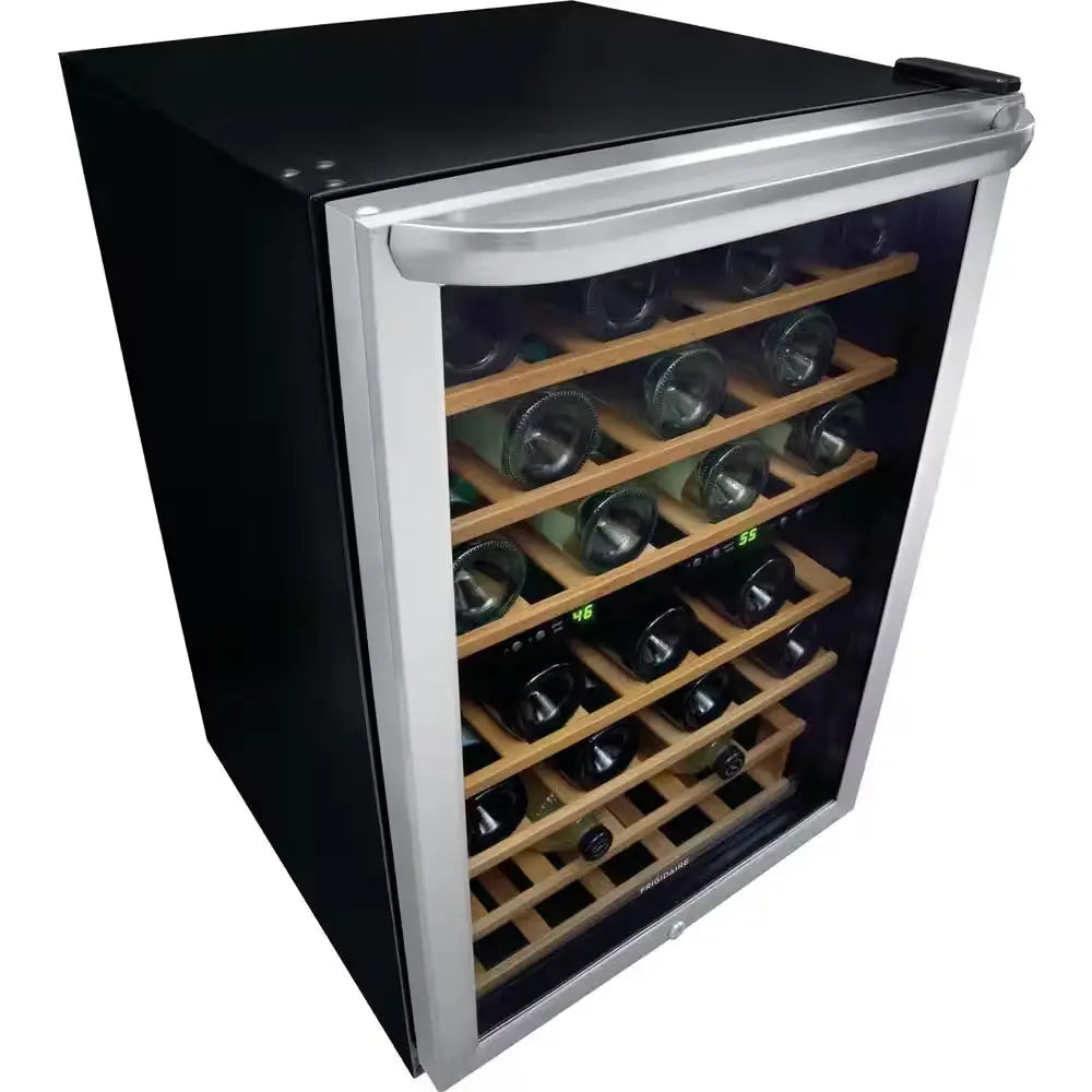 38-Bottle Wine Cooler with 2 Temperature Zones in Stainless Steel | Fridge.com