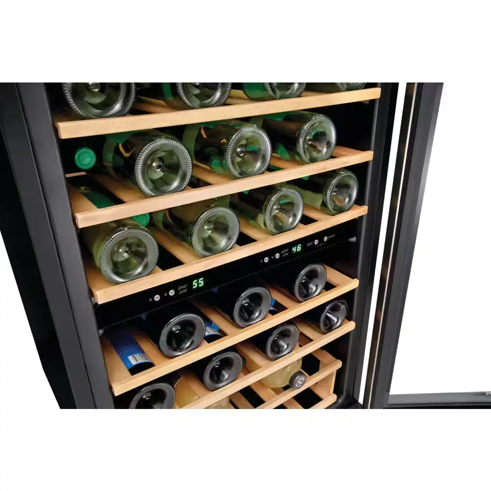 38-Bottle Wine Cooler with 2 Temperature Zones in Stainless Steel | Fridge.com