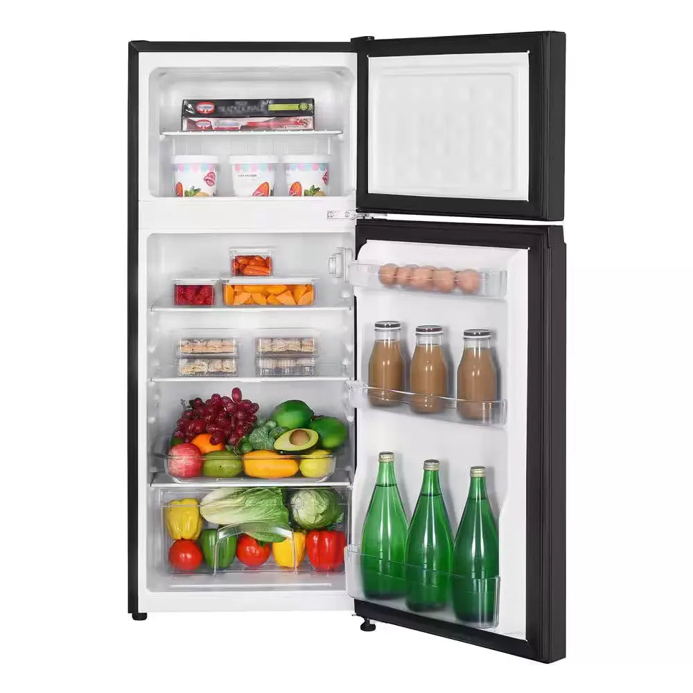 4.5 Cu. Ft. 2 Door Mini Refrigerator in Black with Freezer Fridge