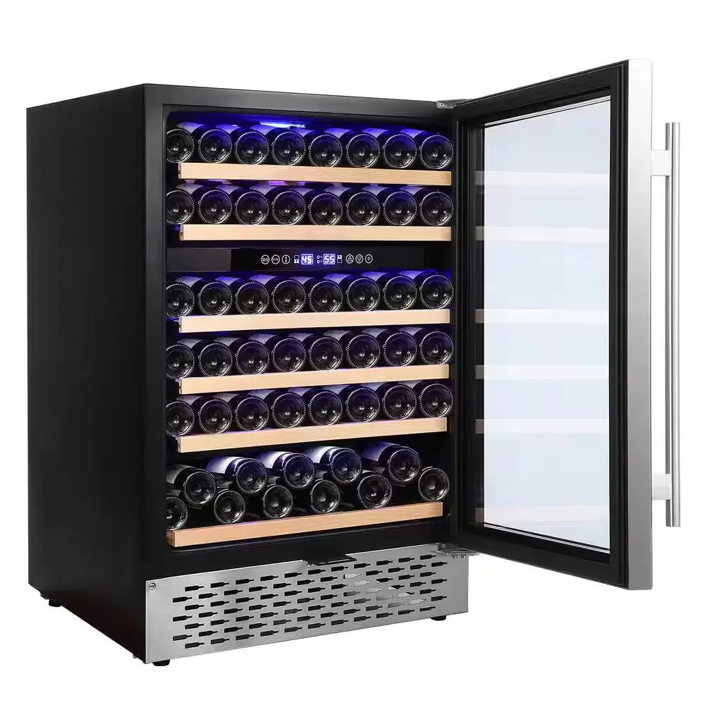 40-Bottle Dual Zone Wine Cooler Beverage Refrigerator with Independent Temperature Control | Fridge.com