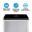 40 Lbs. Portable Ice a Day Countertop Clear Ice Maker BPA Free Parts Perfect for Cocktails and Soda in Stainless Steel | Fridge.com