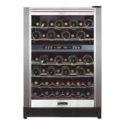 44 Bottle Dual Zone Wine Cooler in Stainless Steel | Fridge.com