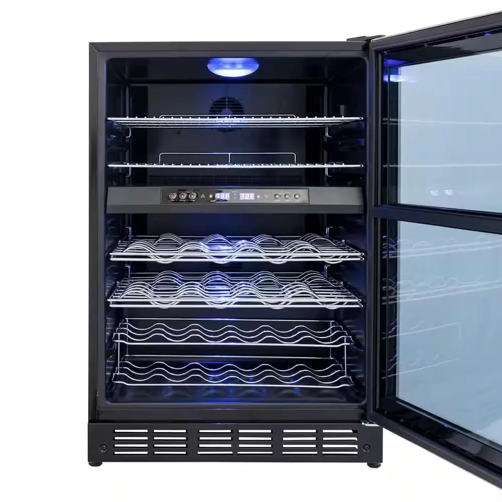 44 Bottle Dual Zone Wine Cooler in Stainless Steel | Fridge.com