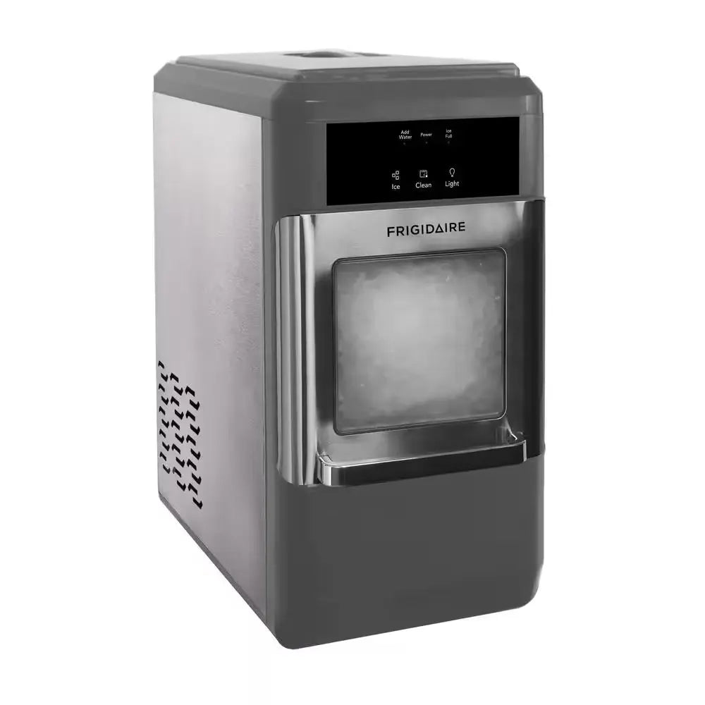 44 Lbs. Freestanding Crunchy Nugget Ice Maker in Stainless Steel and Black | Fridge.com