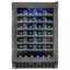 48-Bottle Built-In Wine Cooler in Black Stainless | Fridge.com