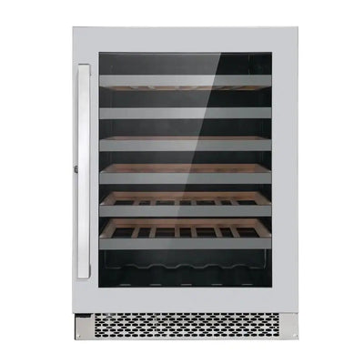 48-Bottle Stainless Steel 24 In. Single Zone Compressor Wine Cooler | Fridge.com