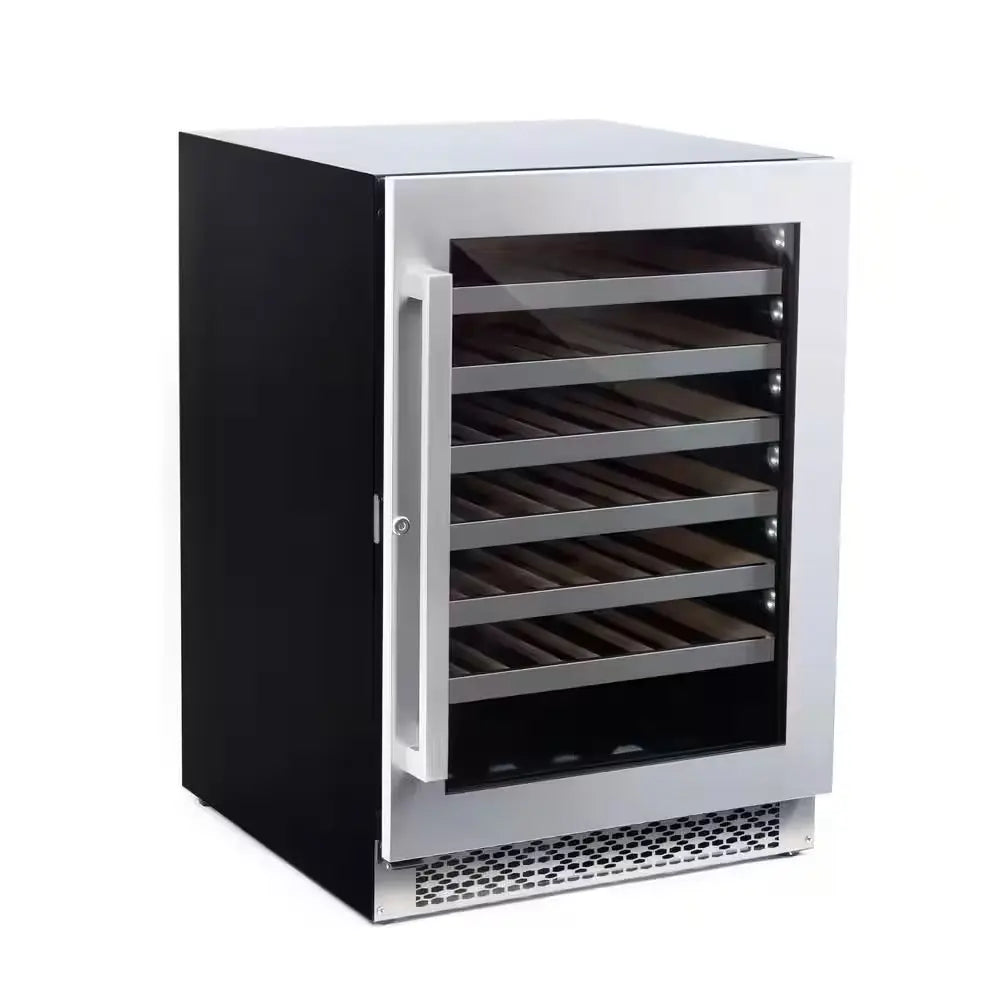 48-Bottle Stainless Steel 24 In. Single Zone Compressor Wine Cooler | Fridge.com