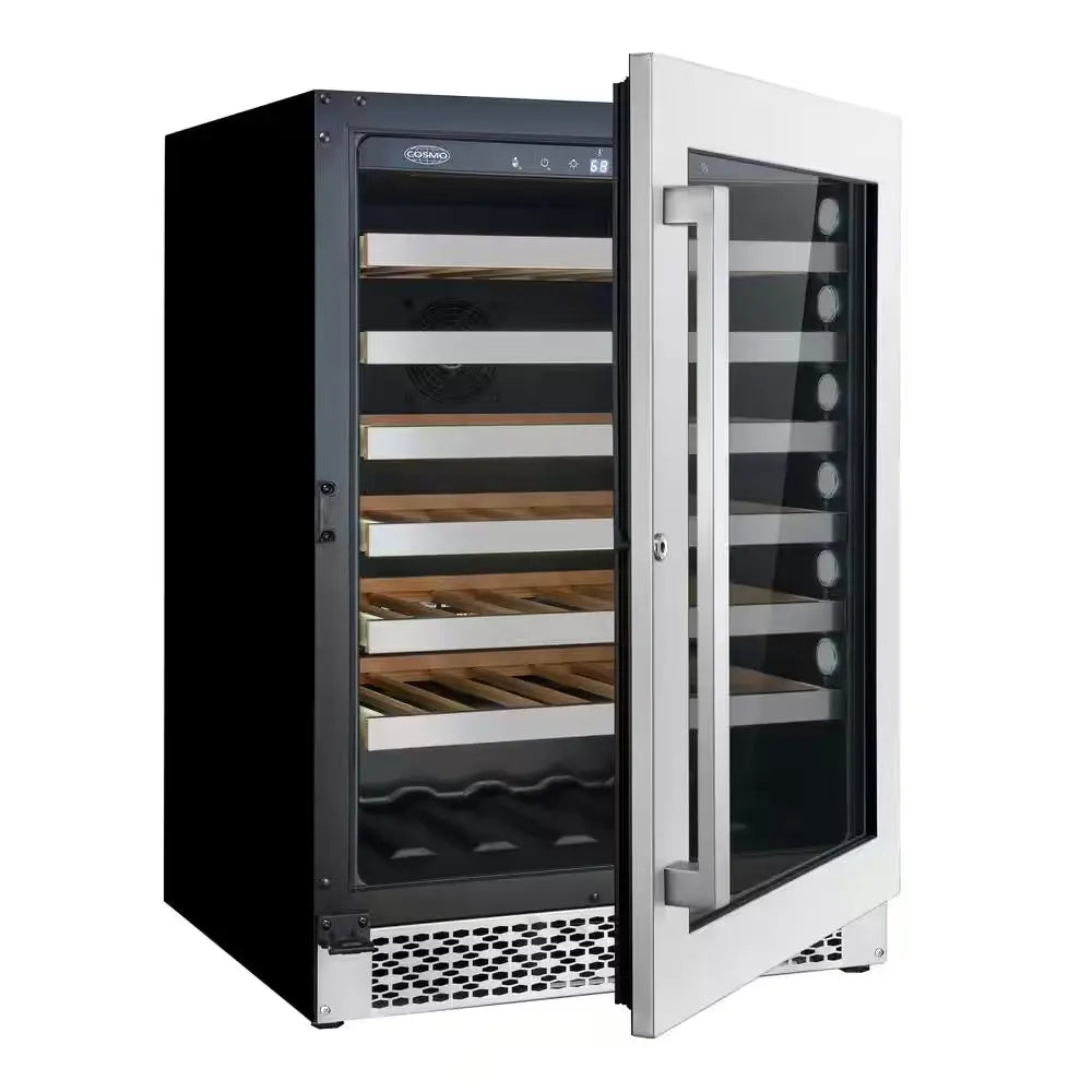 48-Bottle Stainless Steel 24 In. Single Zone Compressor Wine Cooler | Fridge.com