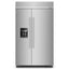 48 In. W 29.4 Cu. Ft. Built-In Side by Side Refrigerator in Stainless Steel with Printshield Finish | Fridge.com