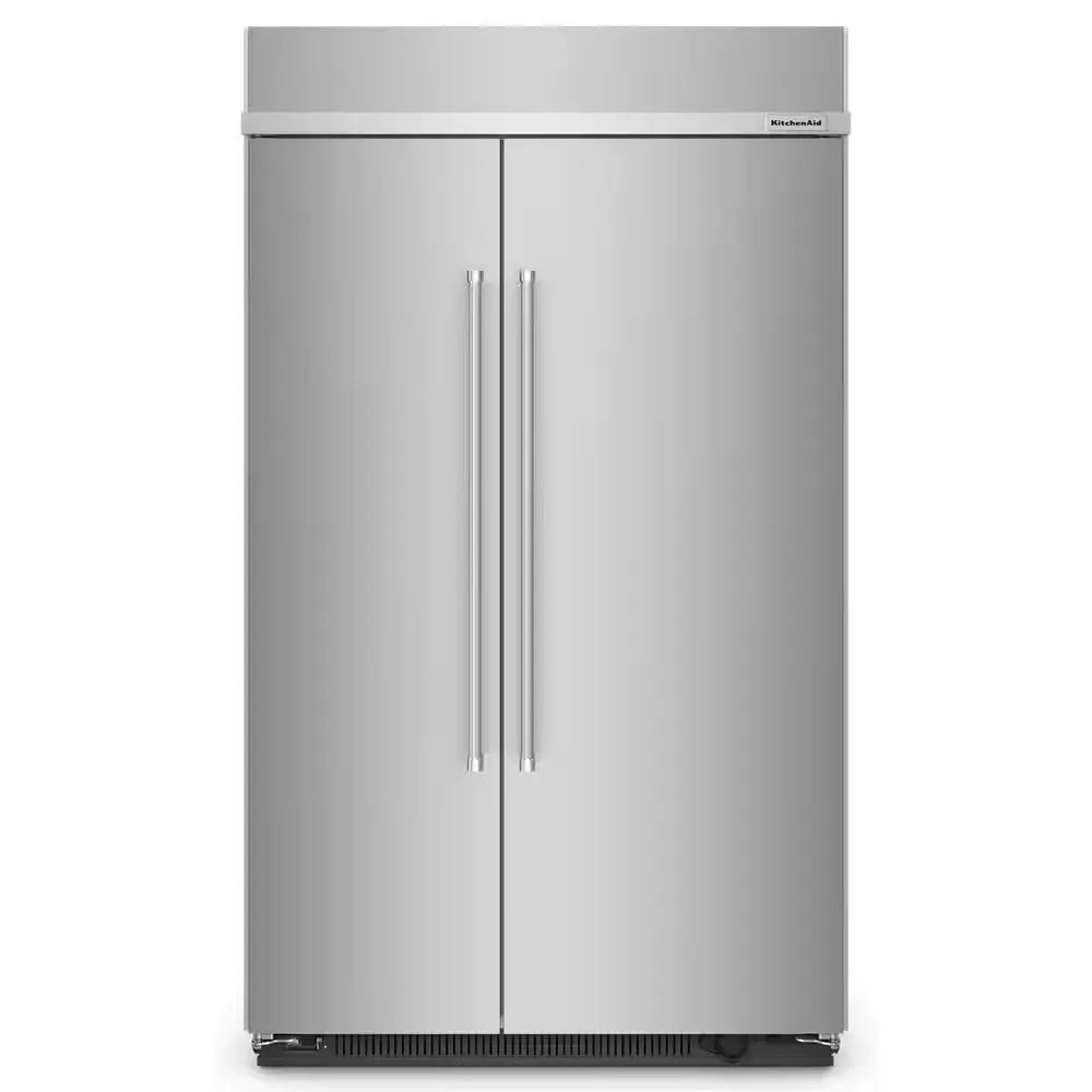 48 In. W 30 Cu. Ft. Built-In Side by Side Refrigerator in Stainless Steel with Printshield | Fridge.com