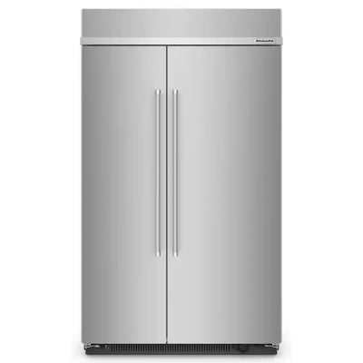 48 In. W 30 Cu. Ft. Built-In Side by Side Refrigerator in Stainless Steel with Printshield | Fridge.com