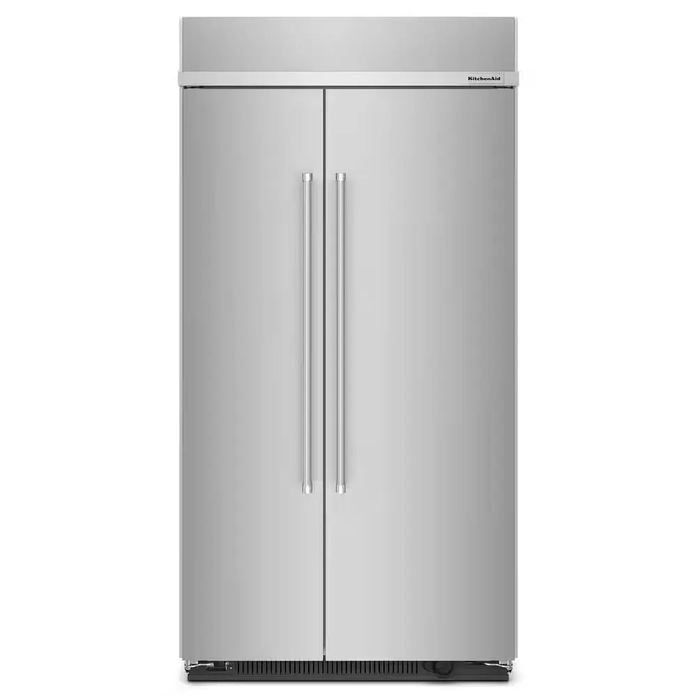 48 In. W 30 Cu. Ft. Built-In Side by Side Refrigerator in Stainless Steel with Printshield | Fridge.com