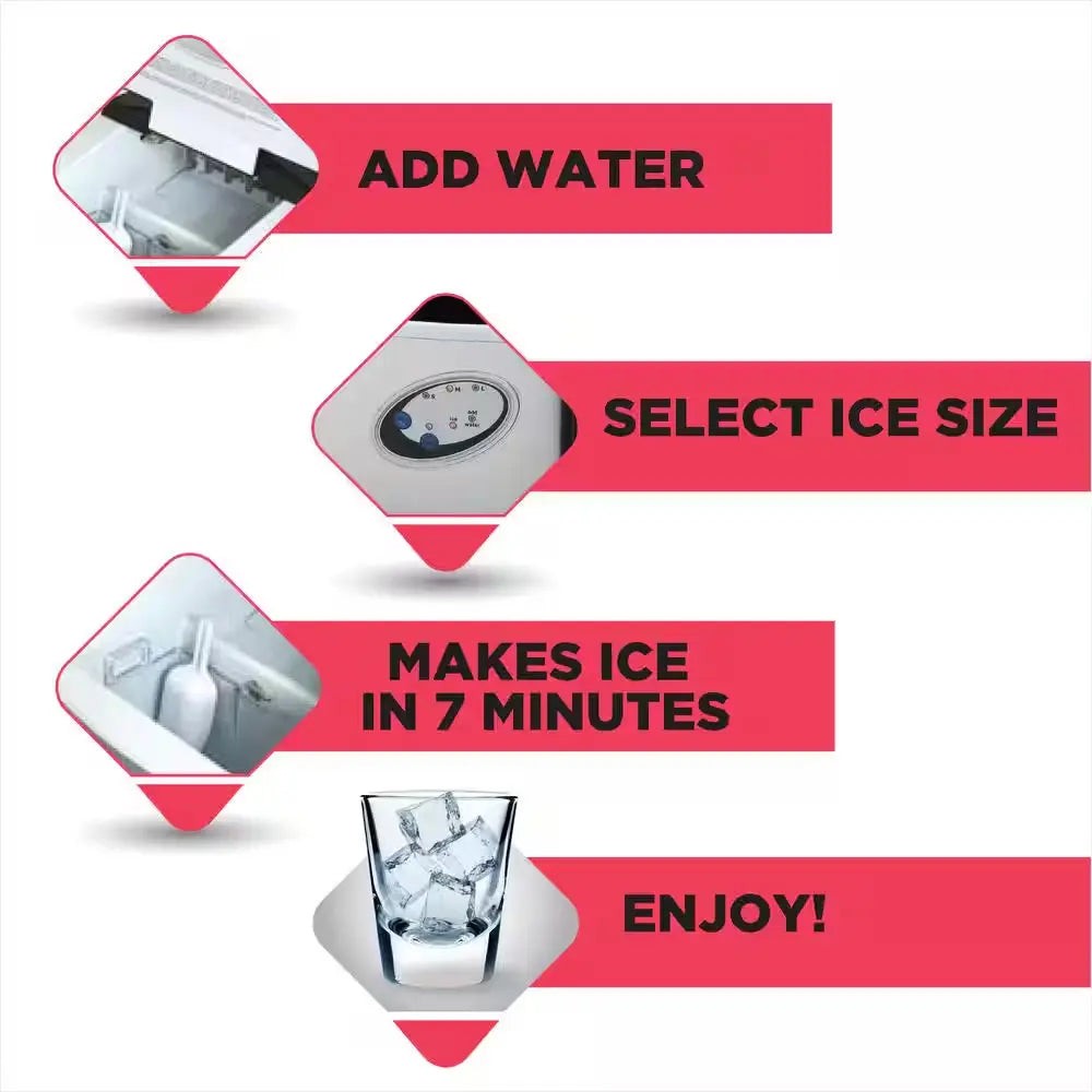 48 Lb. Freestanding Ice Maker in Stainless Steel | Fridge.com