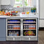 48" Beverage Refrigerator 300 Can Dual Zone Built-In Split Beer Cooler with Four Handles | Fridge.com